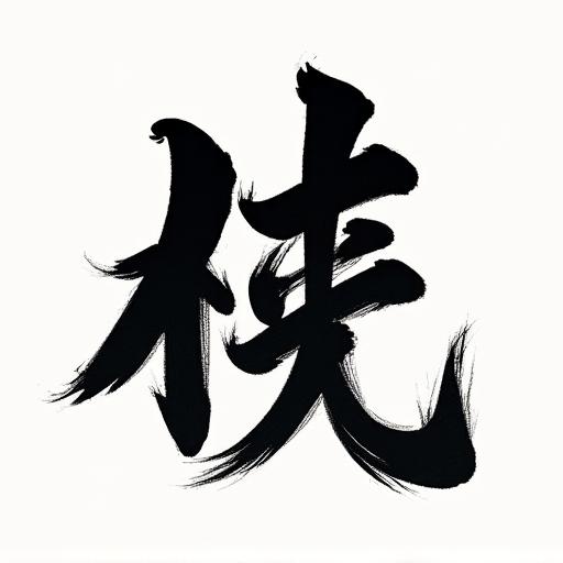 力強い書体で描かれた『龍』
